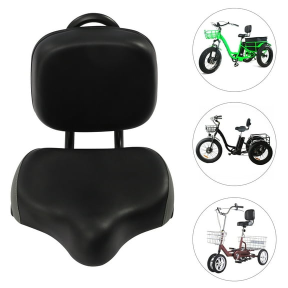 11.5" X 9.5" Oversize Comfort Saddle Seat, Saddle Bike Seat with Backrest for Outdoor