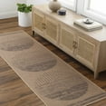 thumbnail image 6 of Hauteloom Yuki Natural Jute Looking Recycled Material Living Room, Bedroom Area Rug - Machine Washable - Round Pattern - Brown, Black - 9' x 12', 6 of 8