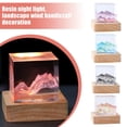 thumbnail image 4 of TQEHS Sbyzm Micro Landscape Mountains Cube Ornament, luz nocturna LED para regalo de niños, lámpara de resina epoxi con puerto USB, decoración de arte 3D para el hogar, sala de estar, dormitorio, escr, 4 of 5
