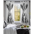 thumbnail image 3 of Vintage Grey Cow Sheer Curtains 39 Inch Length 2 Panels Set for Living Room/Bedroom, Wooden Retro Art Animals Kitchen Curtains Grommet Semi-Sheer Curtains Drapes Voile Window Treatments 27.5"x39"x2, 3 of 7