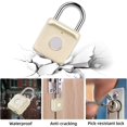 thumbnail image 5 of FrostHike Fingerprint Padlock. Smart Padlock. Locker Lock. Biometric Metal Keyless Thumbprint Lock. Waterproof. USB Rechargeable. for Gym Locker. School Locker. Luggage. Backpack. Suitcase(Golden), 5 of 5