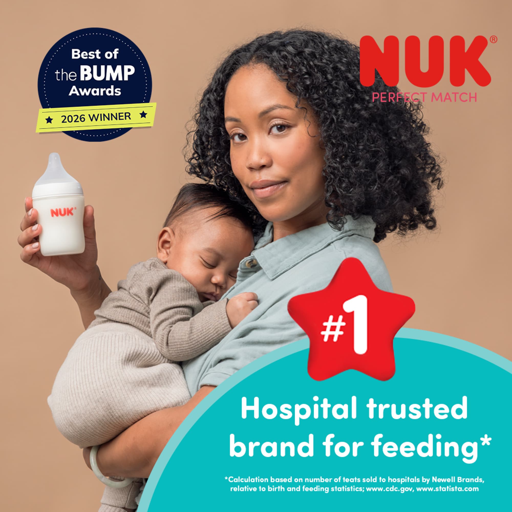 NUK Perfect Match Anti-Colic Baby Bottle 8oz 3-Pack photo 2