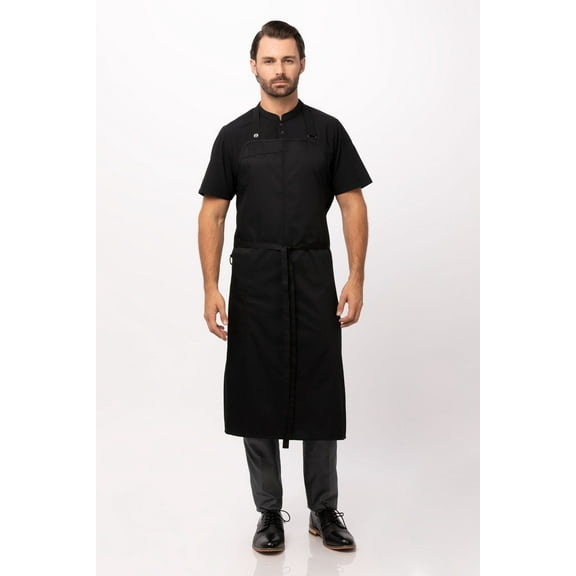 Chef Works Unisex Brio Chef's Bib Apron (ACN01BLK0)