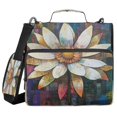 thumbnail image 2 of Circular Folder Package 13.6*3.5*12.4 Inches ,Binder Bag，Binder Organizer，Zipper Binder，3 Ring Binder ,Suitable for Work Big Colored Chrysanthemums, 2 of 8