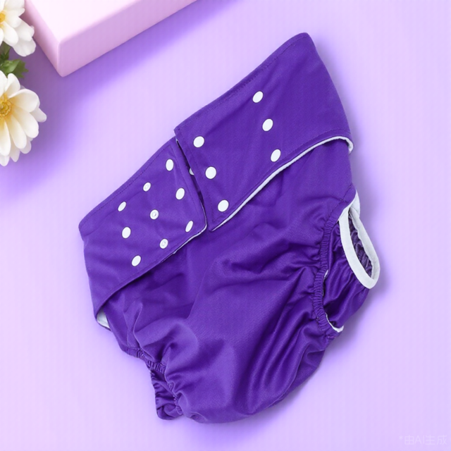 OULII Diaper 1Pc Purple PUL Fabric Waterproof Breathable For Elderly And Adults