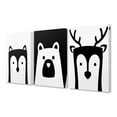 thumbnail image 1 of The Kids Room by Stupell Be Wild Black And White Animals 3pc Stretched Canvas Art Set, 16 x 1.5 x 20, 1 of 2