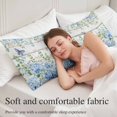 thumbnail image 5 of Blue Hydrangea Body Pillow Cover 20 x 54 Inch Decorative Pillow Cover Spring Summer Eucalyptus Wooden Lumbar Pillowcase Seasonal Rectangle Cushion Case for Couch Sofa Bed Living Room, 5 of 9