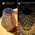 thumbnail image 3 of Linterna Solar De Jardín, Hangrui Luz Solar Led Exterior Colgante Hueco Metal Tallado Linterna Solar Ip65 Impermeable Decorativo para Fiesta, Patio, Pasarela, 3 of 5