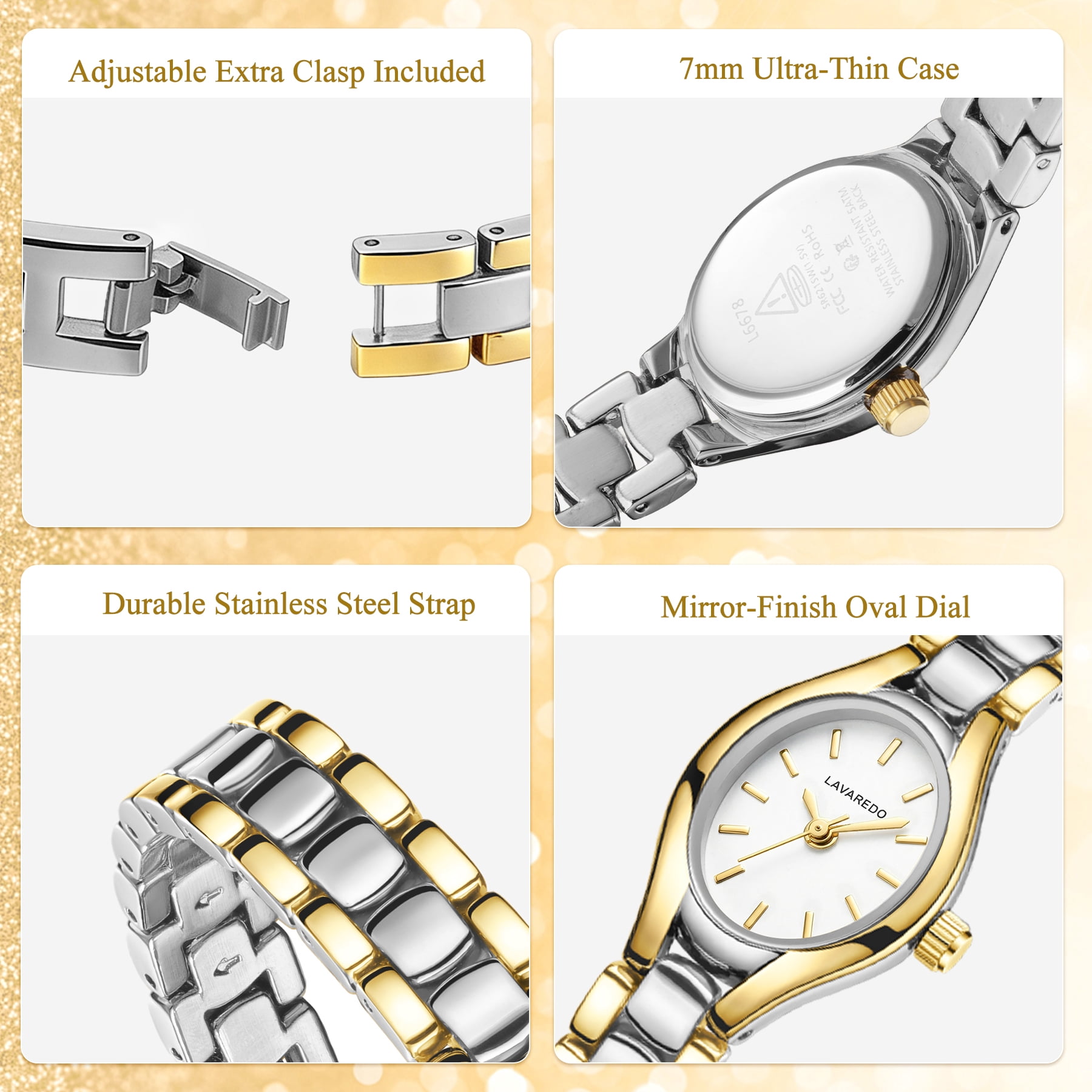 Watches for woman Ladies Quartz Watch Unique Oval Dial with Stainless Steel Strap Waterproof Woman Watch Gift for Woman