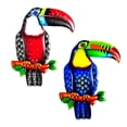 thumbnail image 1 of 2 piezas decorativas de metal para decoración de pared de pájaros, estatua , adornos artesanales, figura de colgante para jardín, hogar, Sunnimix Arte de la pared del pájaro, 1 of 8