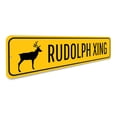 thumbnail image 3 of Rudolph Xing Yuletide Sign, Holiday Decor, Christmas Aluminum Sign - 4x18 inches, 3 of 4