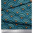thumbnail image 3 of Soimoi Poly Georgette Fabric Scales Geometric Printed Fabric 1 Yard 42 Inch Wide, 3 of 3