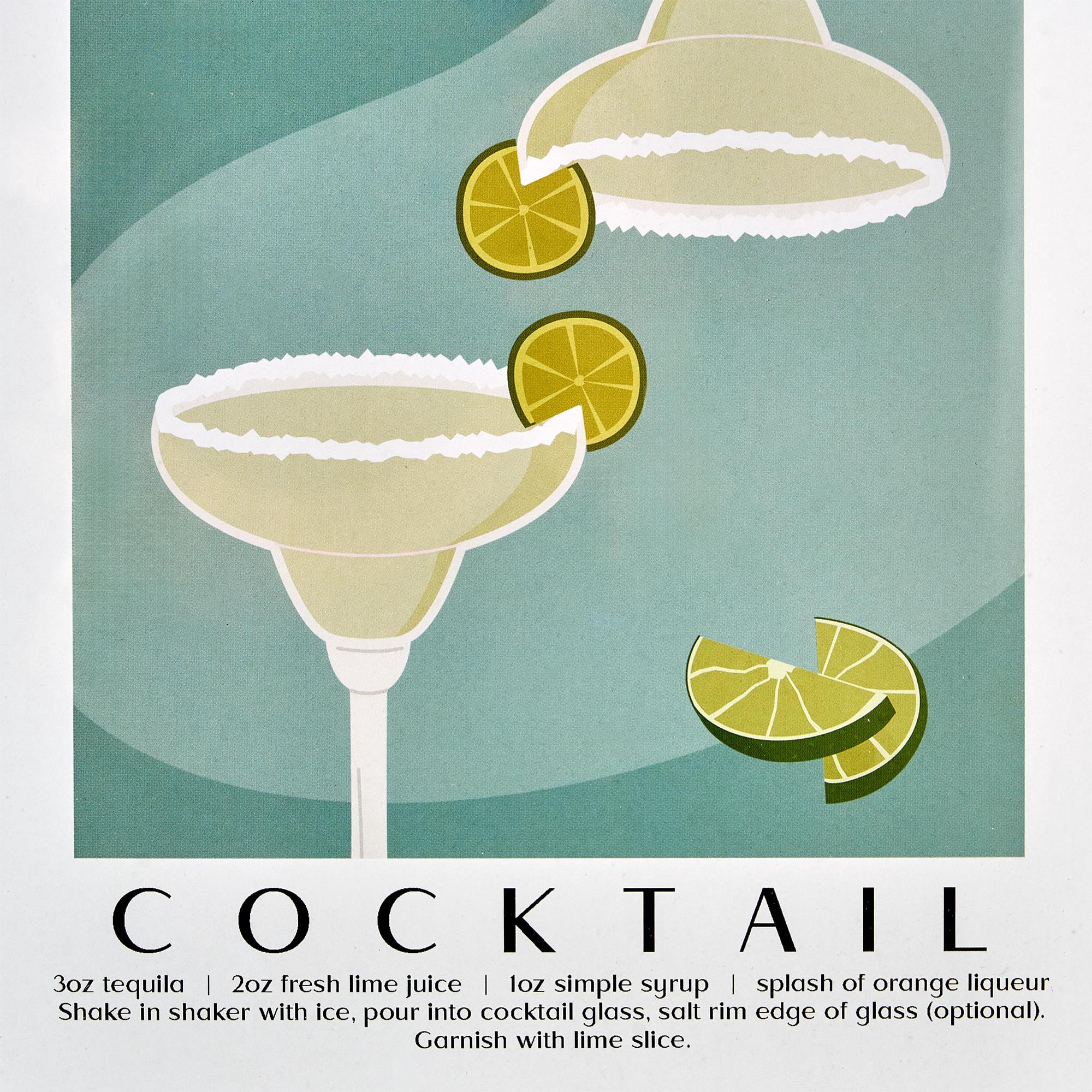 American Art Decor Cocktail Poster Framed 3-Piece 8.5" x 11" Wall Decor Set