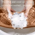 thumbnail image 5 of 1 Toilet Seat Cover Toilet Seat Cover Bathroom Soft Thicker Warmer Washable Cloth Toilet Seat Cover Most Size Toilet Lids for Bathroom, 5 of 9