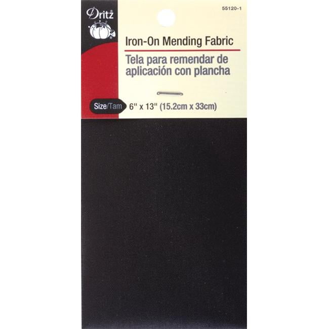 Iron - On Mending Fabric - Black 6' x 13'