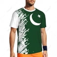 thumbnail image 5 of Exclusive design Pakistan Flag Grain 3D Printed Men For Running Bike Soccer Tennis Fitness Sports tshirt Mesh Fans Short T-shirt, 5 of 11