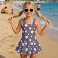 thumbnail image 3 of DISNIMO Star Printed Girls One Piece Swimsuits Hawaiian Summer Swim Dress Skirted Sleeveless Bathing Suit Quick Dry Swimwear 3-4Y, 3 of 8