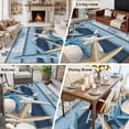 thumbnail image 5 of 6'x9' Area Rugs, Coastal Beach Indoor Outdoor Area Rug for Living Room Bedroom, Ocean Starfish Farmhouse Plank Washable Bathroom Rugs Kitchen Floor Carpet Mats Home Decor Aesthetic, 5 of 8