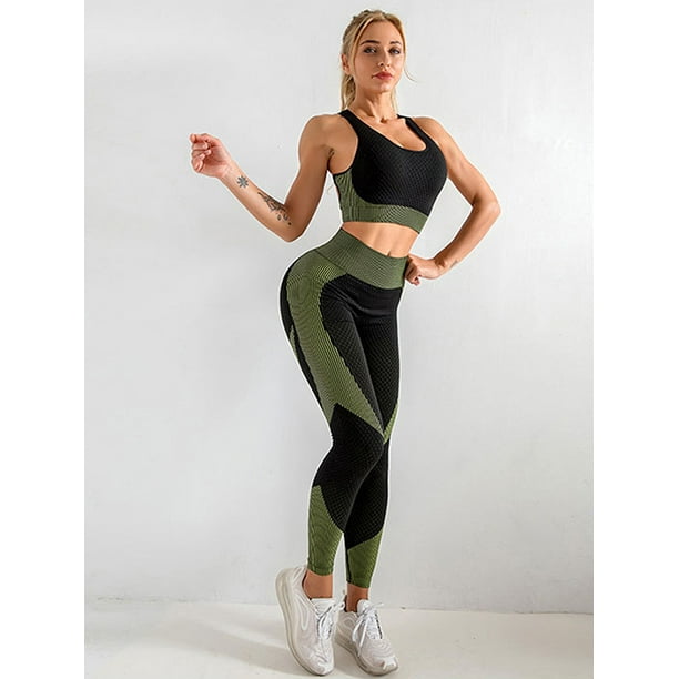 Yoga Outfits Set Women Fitness Gym Clothing Sport Bra + High Waist
