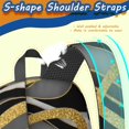 thumbnail image 5 of Black and Gold Marble Pattern 17" Waterproof Oxford School Backpacks for Teens, S-Shape Padded Straps, for School, Travel, Hiking, Camping, 5 of 5
