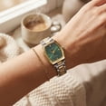 thumbnail image 3 of Jessica Simpson Women’s Two Tone Gold Bracelet Watch, Barrel Dial with Crystal Accents, Analog Quartz Dress Watch, 24mm Case, 3 of 6