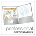 thumbnail image 2 of Oxford High Gloss Laminated Paperboard Folder, 100-Sheet Capacity, 11 x 8.5, Gray, 25/Box, 2 of 6