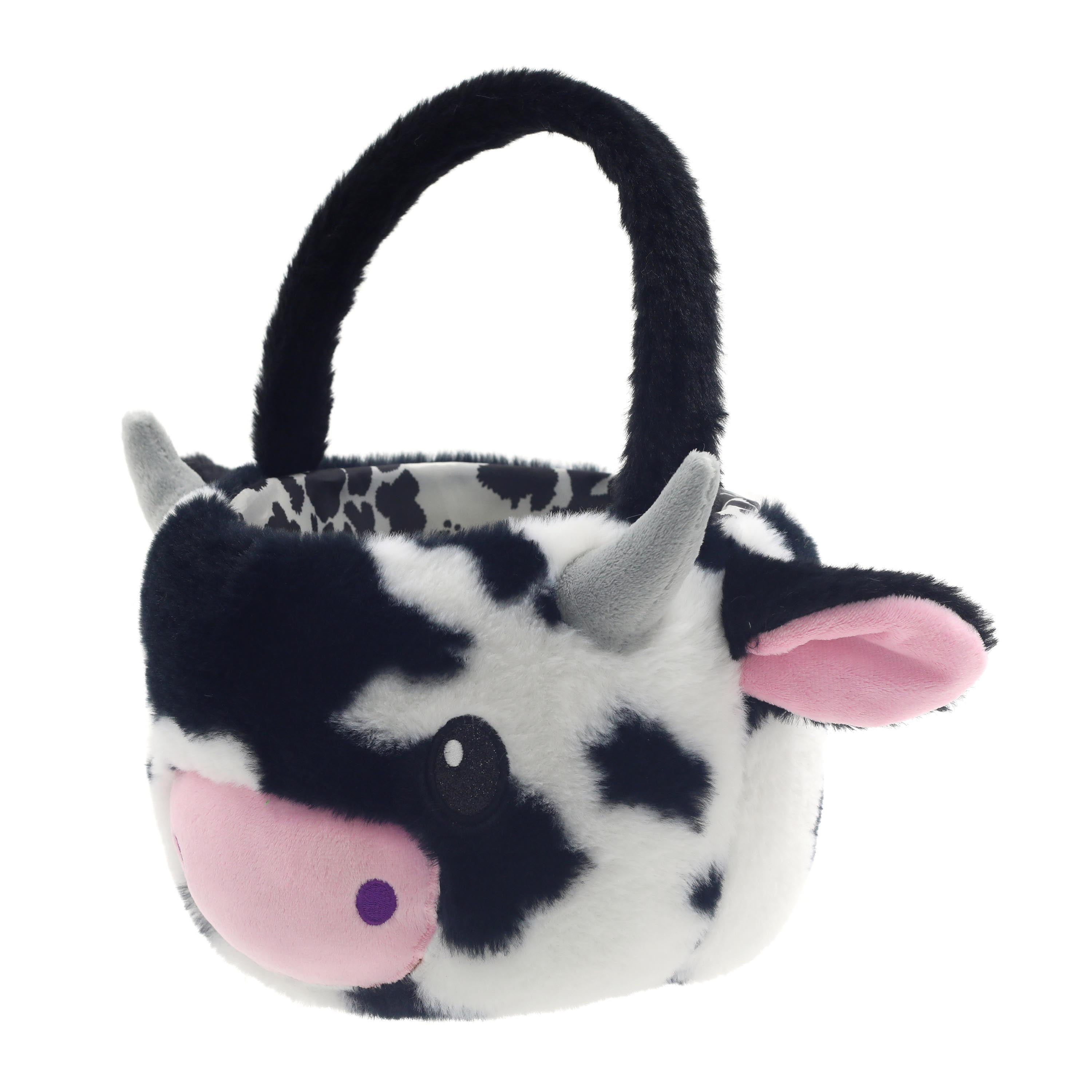 White and Black Cow Easter Basket