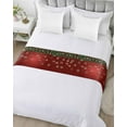 thumbnail image 5 of Xipuska Christmas Bed Runners for Twin Size Bed, Decorative Bed Throws for Foot of Bed, Red Xmas Balls Pine Branches Snowflakes Winter Bed Runner Sofa Throw Bedding Scarf Slipcover for Bedroom, 5 of 6