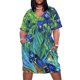 thumbnail image 1 of Vestido holgado con bolsillos HDR Garden Irises para mujer, vestido de verano 2025 para mujer, vestidos de fiesta 2025, 1 of 6