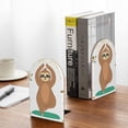 thumbnail image 5 of Lsque Cute Sloth In Yoga Pose Tree Printed Wood Bookends,Non-Skid Bookend for Shelves,Heavy Duty Support Bookends,Non-Slip Foam Pads for Office, Home, and Library,1 Pair, 5 of 8