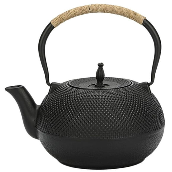 1pc Uncoated Cast Iron Teapot Handmade Teapot Antique Tea Kettle with Infuser