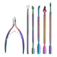 thumbnail image 1 of Qarigey Empujador de cutículas Herramientas de manicura multifuncionales Kit de pelador de uñas Removedor de cutículas de acero amigable con Juegos de manicura, 1 of 6