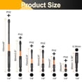 thumbnail image 2 of 6pcs PH2 (#2) Phillips Screwdriver Bit Set 1" - 6" (25mm-150mm) Long 1/4" Hex Shank Magnetic Cross Head Screw Driver Drill Bits with 1/4" Extension Adapter Holder, 2 of 7