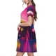 thumbnail image 2 of Disketp Neon Cassette Tape para Vestido de Manga Corta para Mujeres, Vestidos de Verano para Mujeres, Casual y Holgado para la Playa, 2 of 6