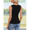 thumbnail image 7 of Womens Summer Casual V Neck Sleeveless Workout Tank Tops Black S, 7 of 7