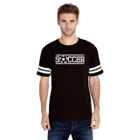 Mens Football Fine Jersey T-shirts - Soccer With Ball