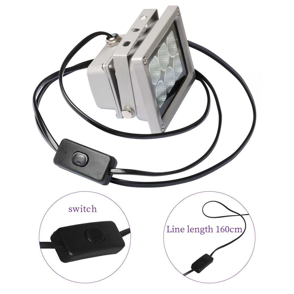 AC90 240V 200W 560nw/Cm2 UV LED Resin Curing Light Lamp For SLA DLP 3D  Printer Parts From Mmuse3d, $60.31
