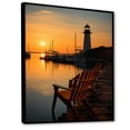 thumbnail image 2 of Designart "Maritime Solace at the Port III" Nautical & Beach Floater Framed Canvas Wall Art, 2 of 7
