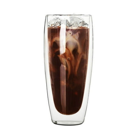 

Double-Layer Glass Coffee Glass Mug Double-Layer Glass Tea Cup Heat-Resistant Milk Cup Glass Cup 650ml