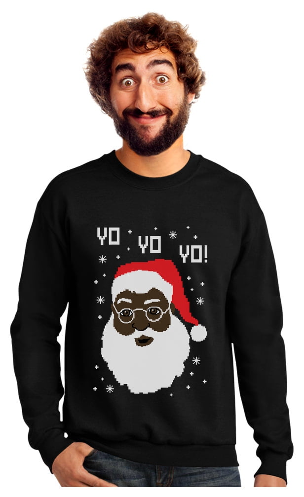 christmas sweater black santa