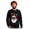 Tstars Mens Ugly Christmas Sweater Yo Yo Yo Black Santa Christmas Gift Funny Humor Holiday Shirts Xmas Party Christmas Gifts for Him Sweatshirt Ugly Xmas Sweater