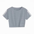 thumbnail image 5 of NOLDARES Kid Toddler Girl Clothes Summer Ruffle Sleeve Figure Graphic Shirt + Shorts Summer Outfits Set(Grey,7-8 Years), 5 of 6