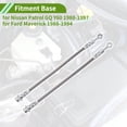 thumbnail image 3 of 2pcs Rear Extended Brake Line Hose Kit for Nissan Patrol GQ Y60 1988-1997 Braided Brake Hose for Ford Maverick 1988-1994, 3 of 6