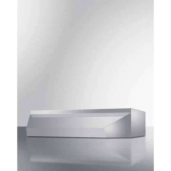 24" wide shell hood in stainless steel