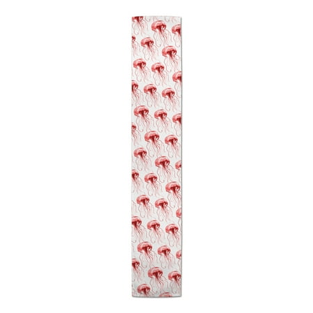

Creative Products Red Watercolor Jellyfish 16x90 Poly Twill Table Runner