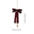 thumbnail image 3 of 2026 Christmas Home Party Decoration Christmas Ornament Bow Knot Hanging Decoration With Golden Bells Vintage Hanging Pendant For Xmas Tree Wall Door Holiday Party Decor, 3 of 6
