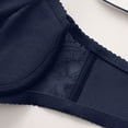thumbnail image 4 of SMihono Women's Lace Underwire Bra Full Coverage Lingerie Adjustable Straps Push Up Bralettes Comfy Breathable Everyday Bras Dark Blue XL, 4 of 4