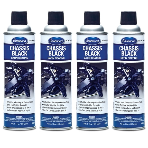 Eastwood Chassis Black Satin Frame Aerosol Spray Paint 14 oz  4 Pack