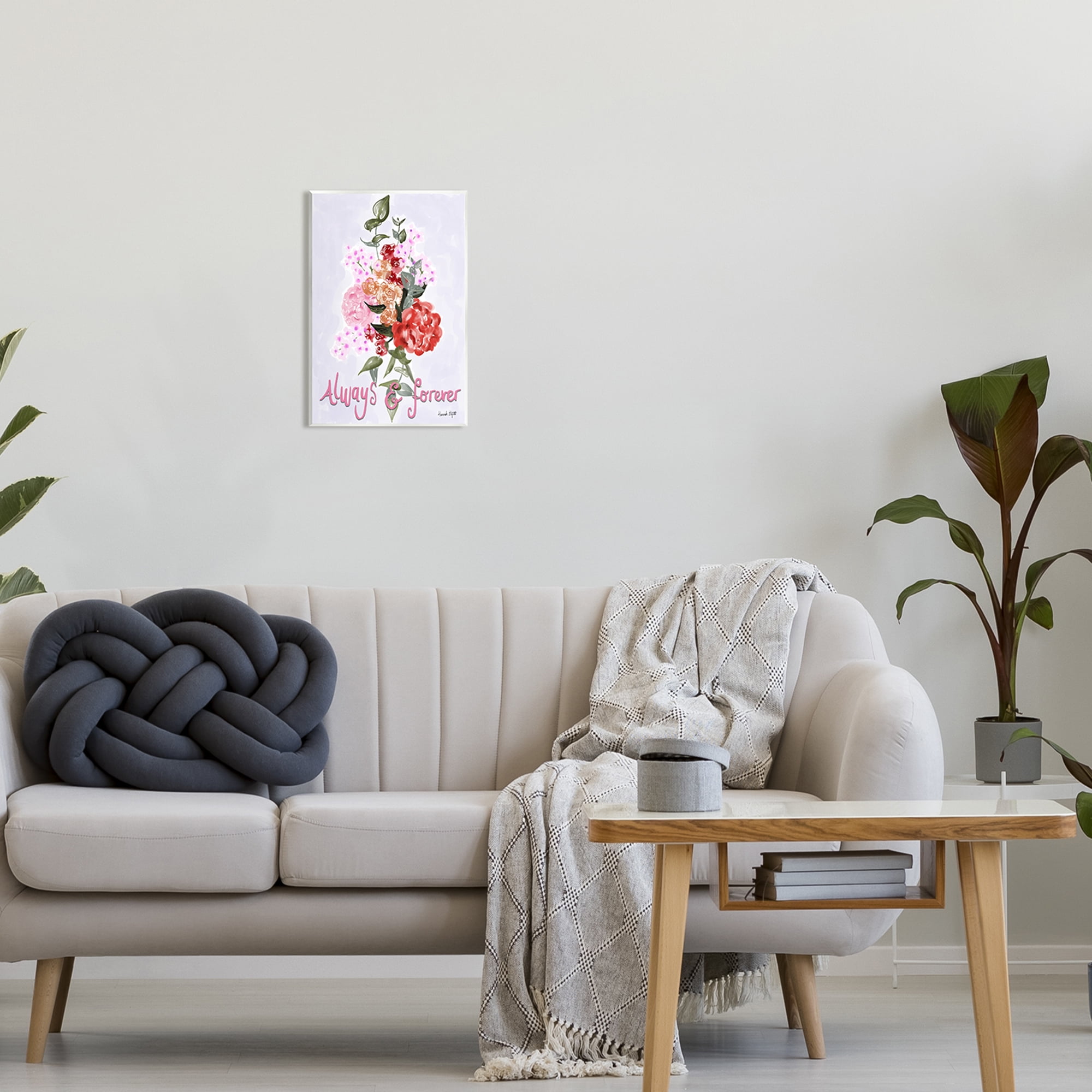 Stupell Industries Always & Forever Flowers Botanical & Floral Painting Unframed Art Print Wall Art, 10 x 15