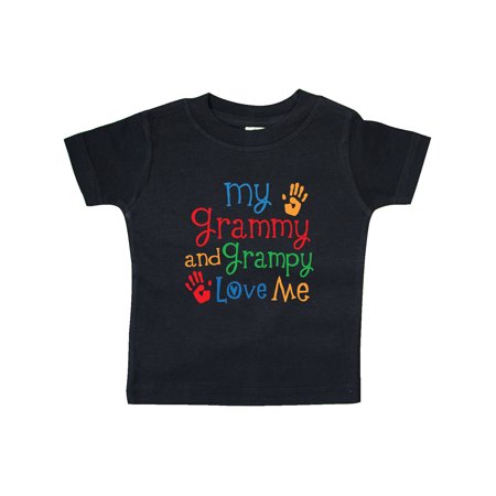 

Inktastic My Grammy and Grampy Love Me Gift Baby Boy or Baby Girl T-Shirt